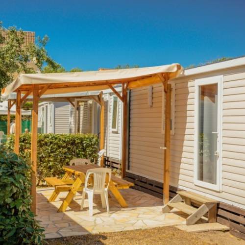 Location mobil home climatise 4 personnes a Marseillan Plage
