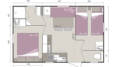 Mobil-home 1/4